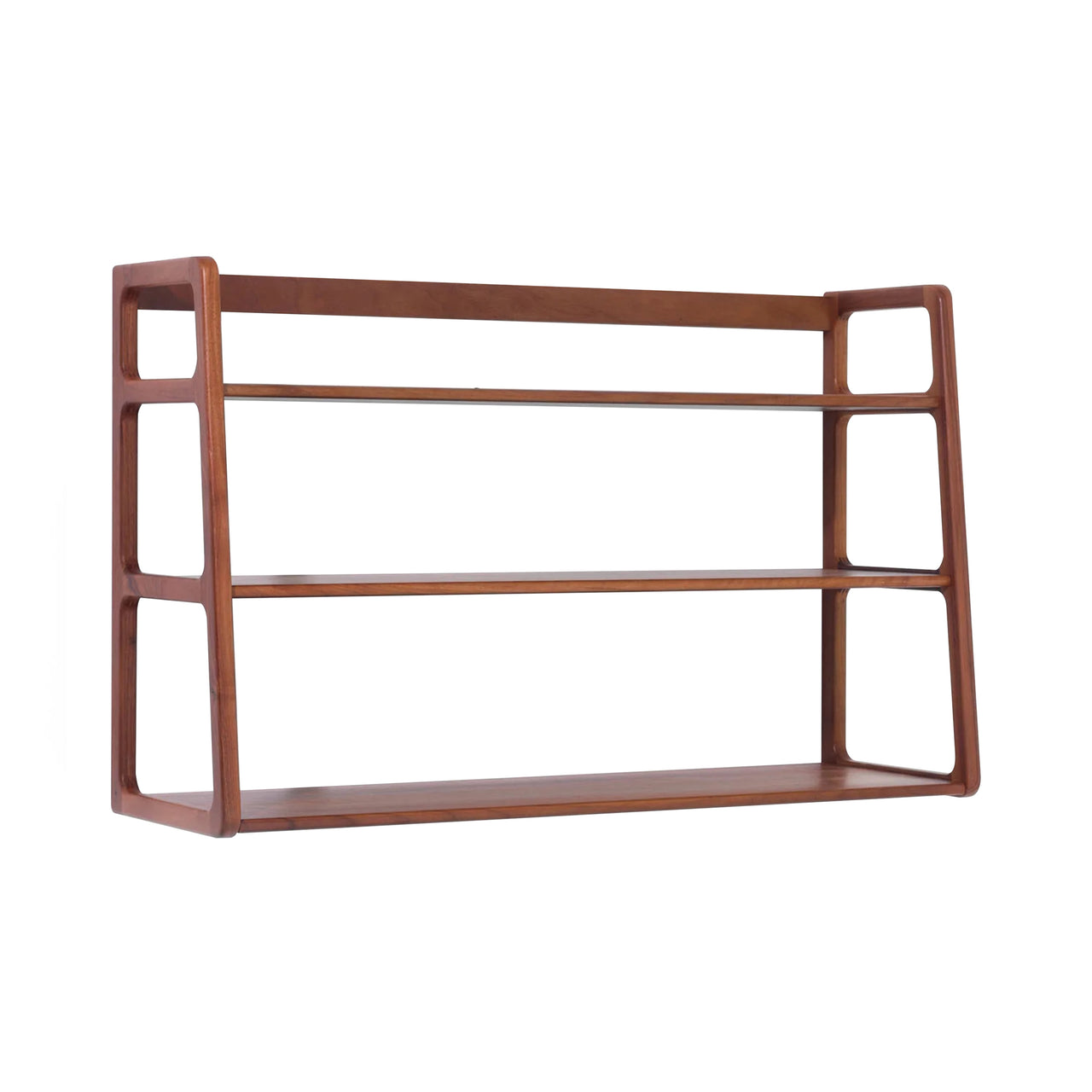 Agnes Wall Mounted Shelving Unit: European Walnut