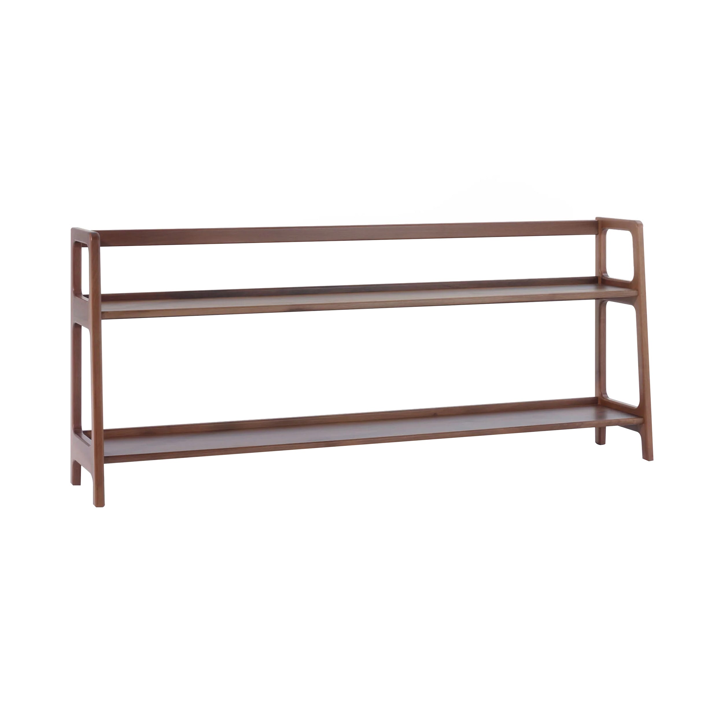Agnes Long Shelving Unit: European Walnut