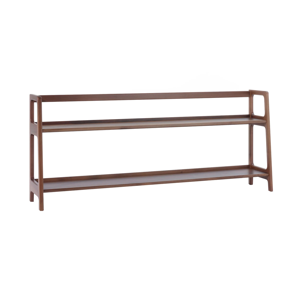 Agnes Long Shelving Unit: European Walnut