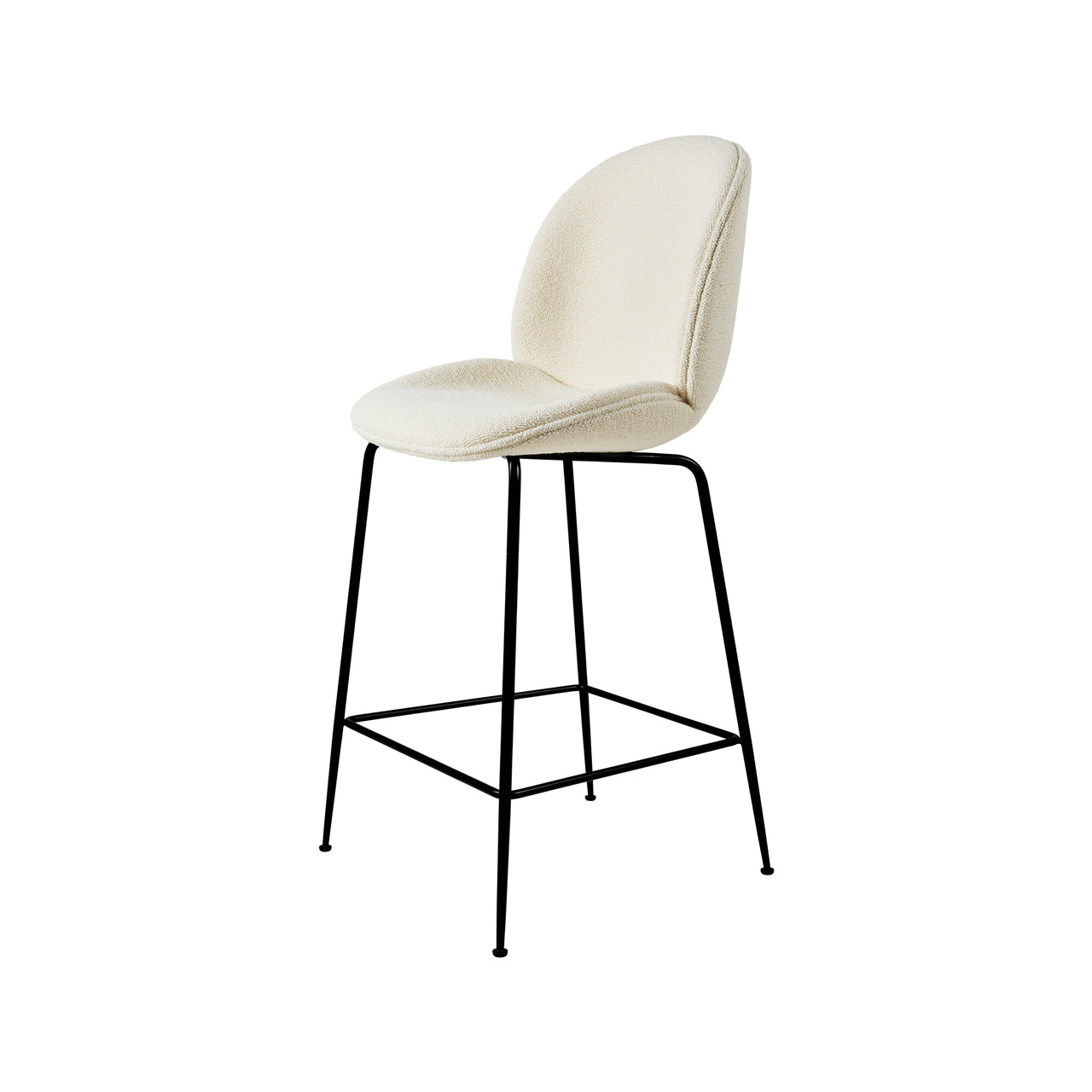 Beetle Bar + Counter Chair: Full Upholstered + Bar + Black Matt + Hearth 01