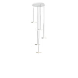 Sky Solo Chandelier: 5 + Polished Aluminum
