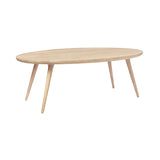 Accent Oval Lounge Table: Matt Lacquered Oak