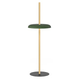 Nivél Portable Floor Lamp: White Oak + Forest Green