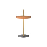 Nivél Portable Table Lamp: White Oak + Terracotta