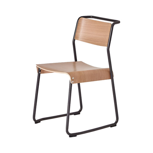 Canteen Utility Chair: Beech + Graphite