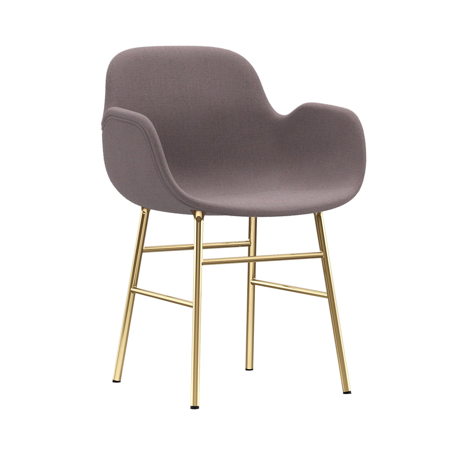 Form Armchair: Brass Upholstered