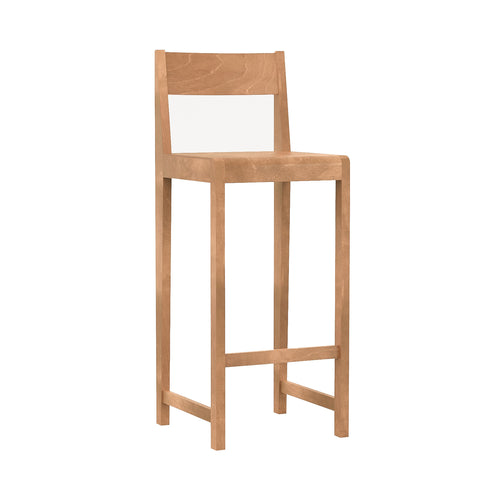 01 Bar + Counter Chair: Bar + Warm Brown Birch + Without Cushion