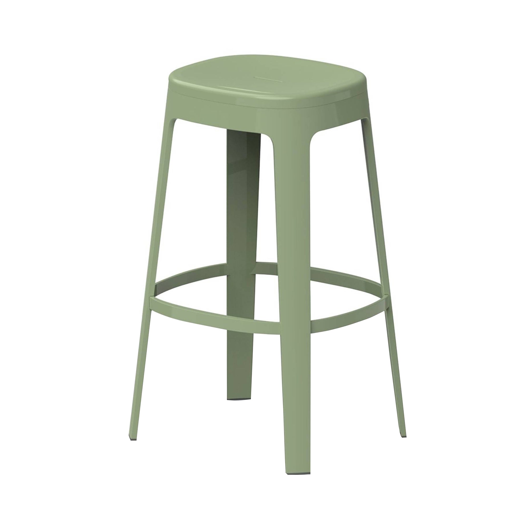 Ombra Bar + Counter Stool: Stacking + Bar + Green