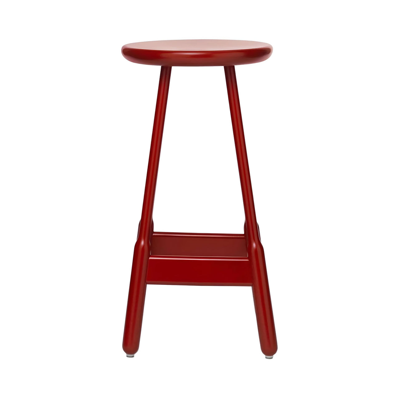 Albert Bar + Counter Stool: Bar + Red Lacquered Beech