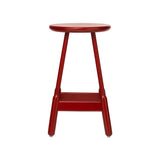 Albert Bar + Counter Stool: Counter + Red Lacquered Beech