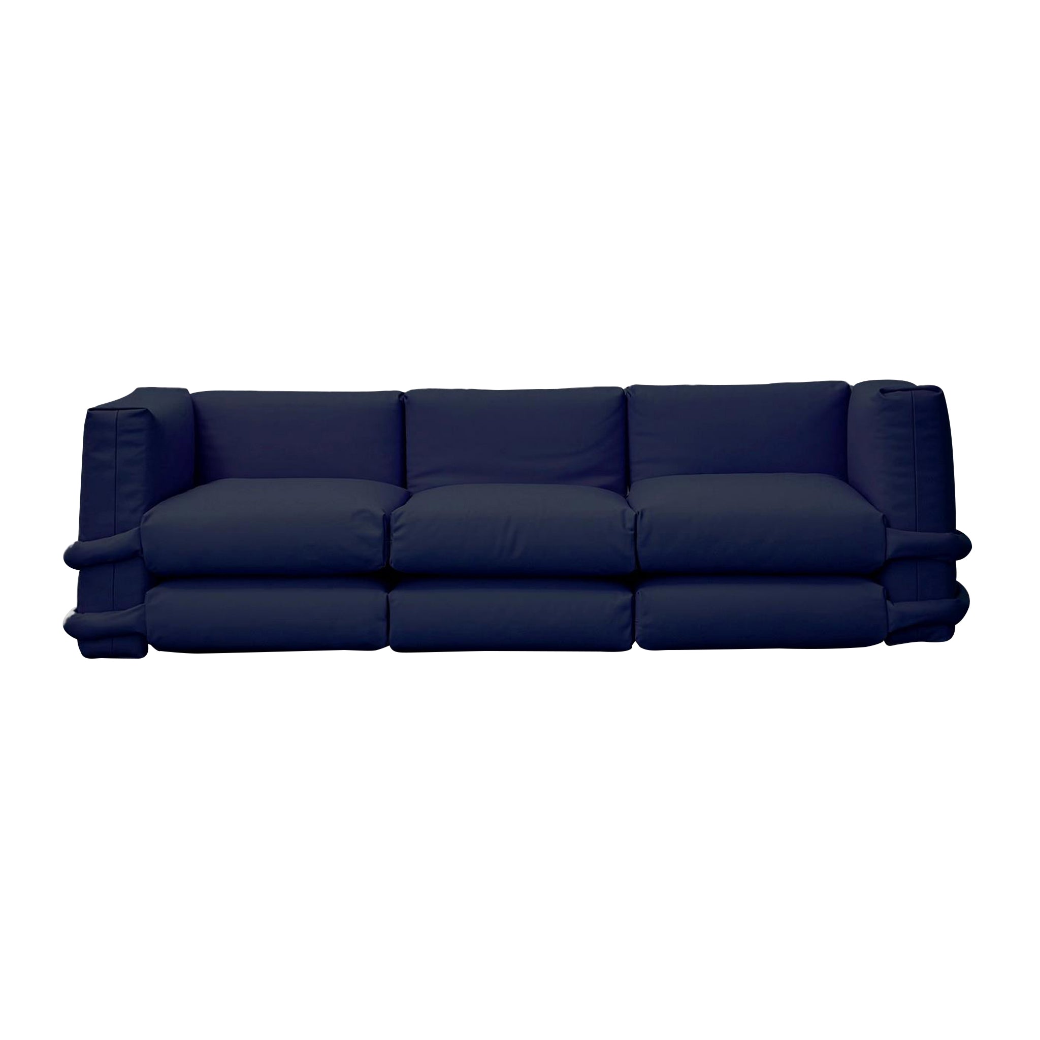 Pillow Modular Sofa: Leather + Configuration 3