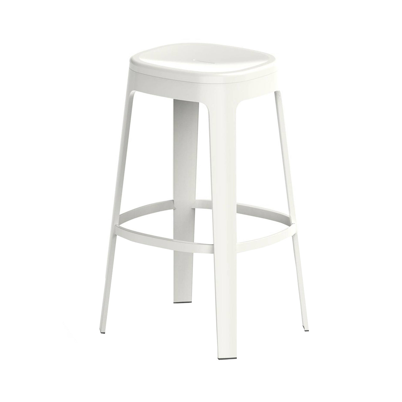 Ombra Bar + Counter Stool: Stacking + Bar + White