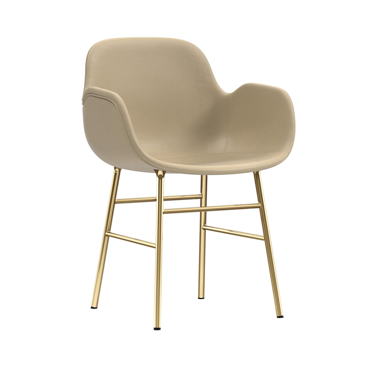 Form Armchair: Brass Upholstered