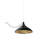 Swell String Indoor/Outdoor Pendant Light: Single Wide + Black