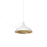 Swell String Indoor/Outdoor Pendant Light: Single Wide + White