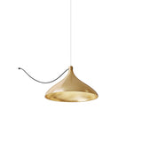 Swell String Indoor/Outdoor Pendant Light: Single Wide + Brass