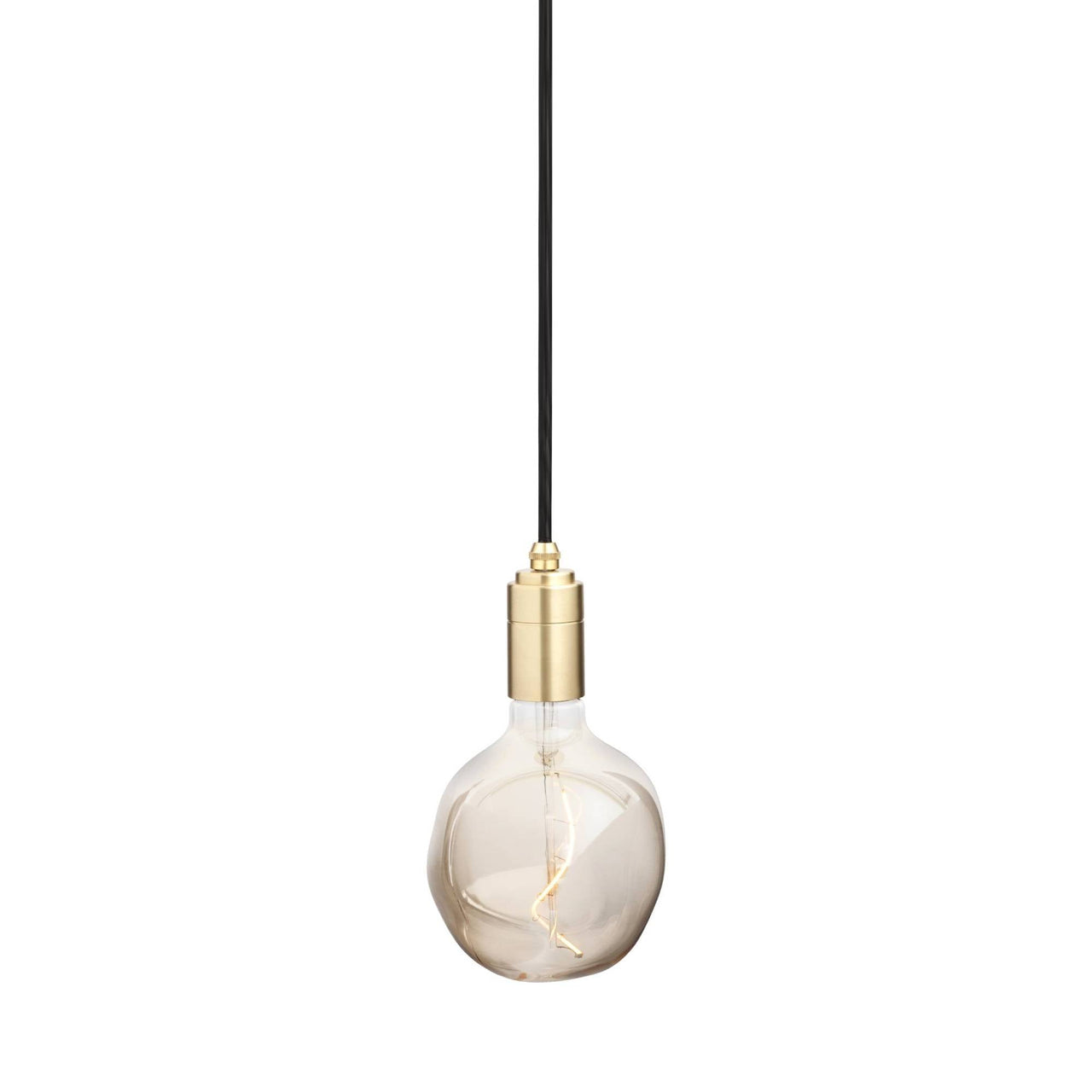 Brass Pendant: With Tinted Bulb - Voronoi I