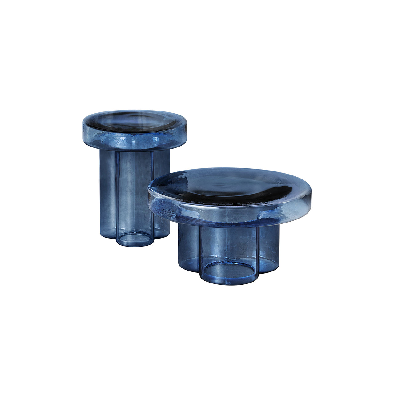 Soda Coffee + Side Table: Side Table + Coffee Table + Blue