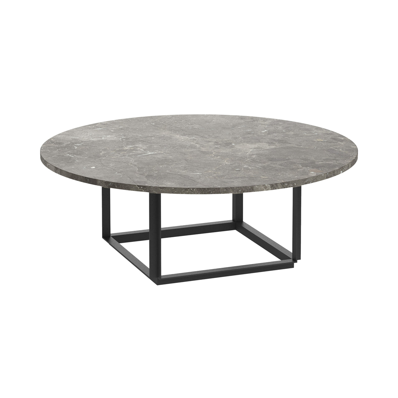 Florence Coffee Table: Gris du Marais Marble + Black