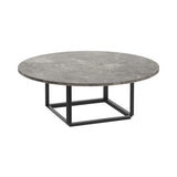 Florence Coffee Table: Gris du Marais Marble + Black