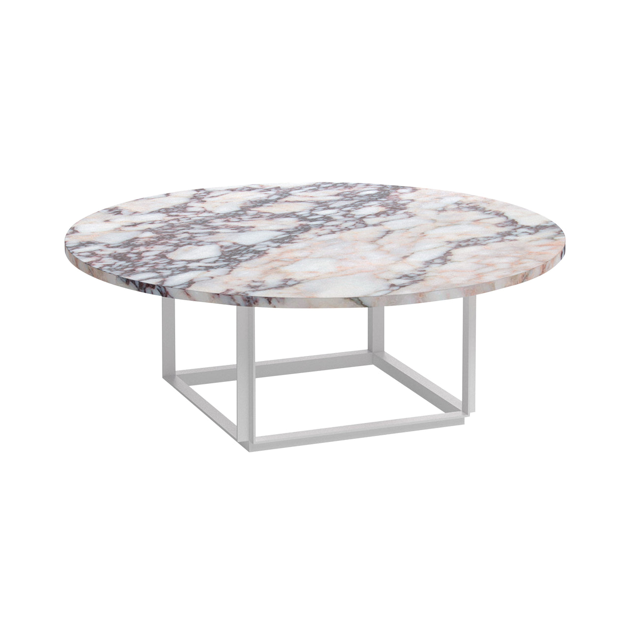 Florence Coffee Table: White Viola Marble + White