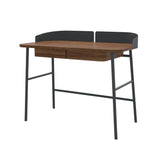 Victor Desk: Natural Walnut + Slate Grey