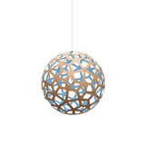 Coral Pendant Light: Large + Bamboo + Blue + White