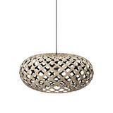 Kina Pendant Light: Large + Bamboo + Black + Black