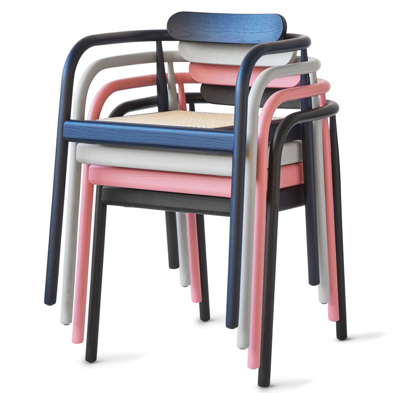 Ahm Chair: Navy Blue + Ash Grey + Jaipur + Black