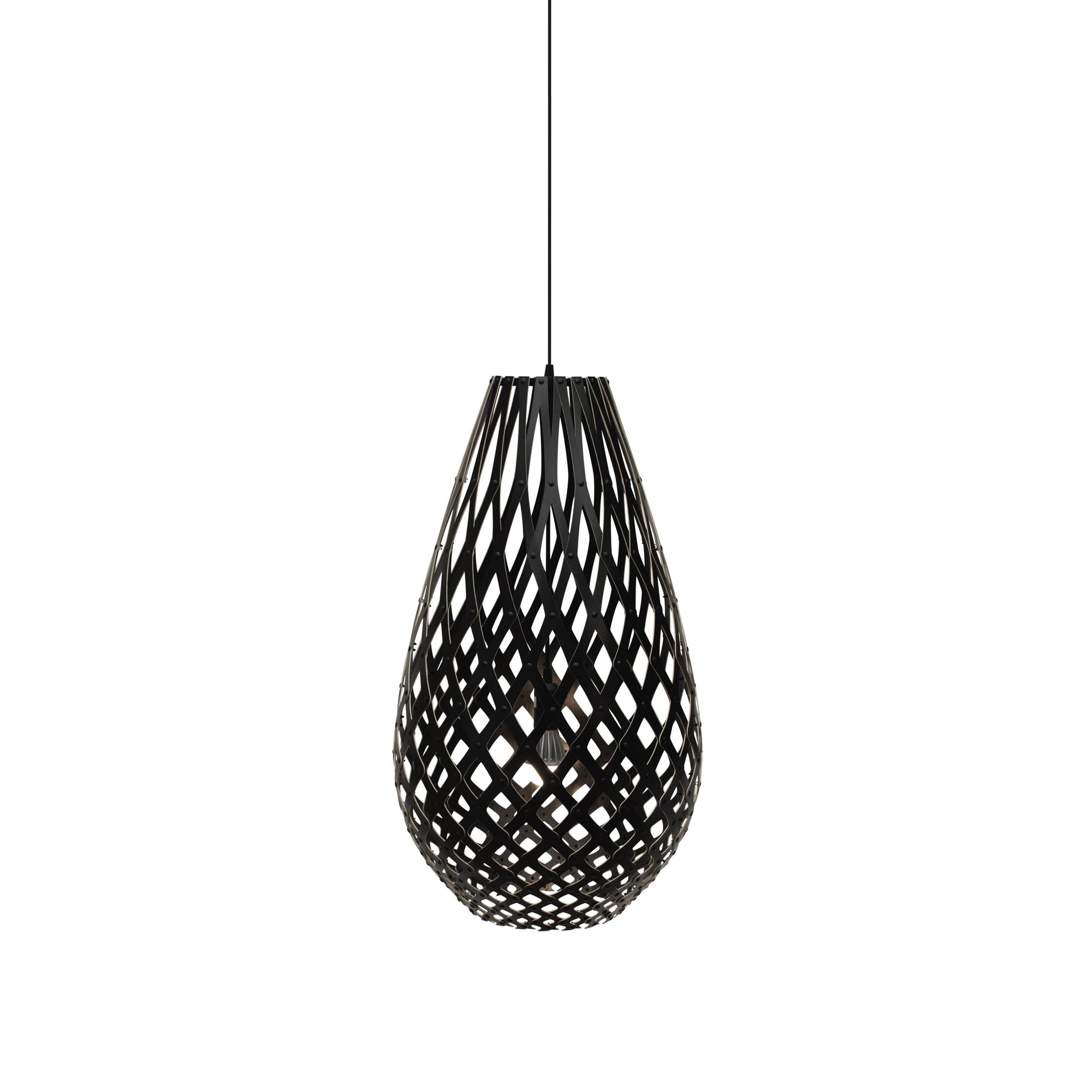 Kōura Pendant Light: Medium + Black + Black