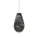 Kōura Pendant Light: Medium + Black + Black