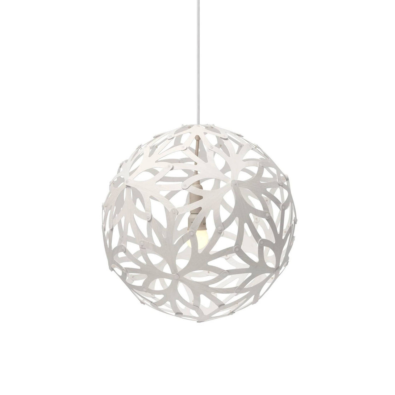 Floral Pendant Light: Large + White + White