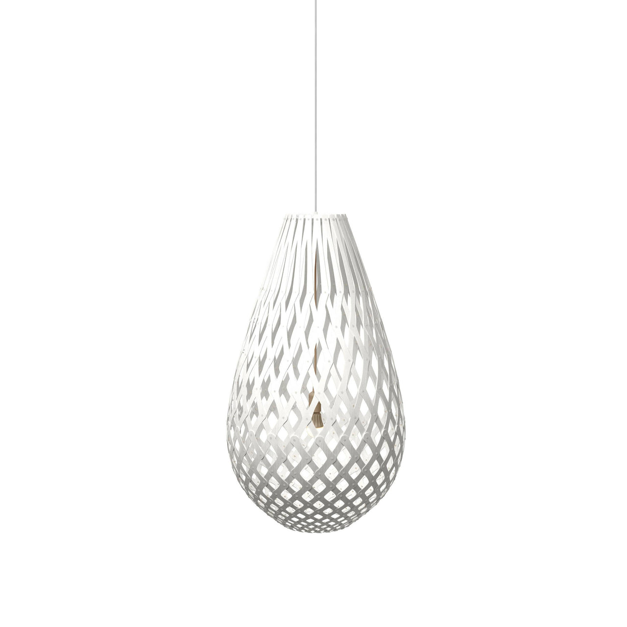 Kōura Pendant Light: Medium + White + White