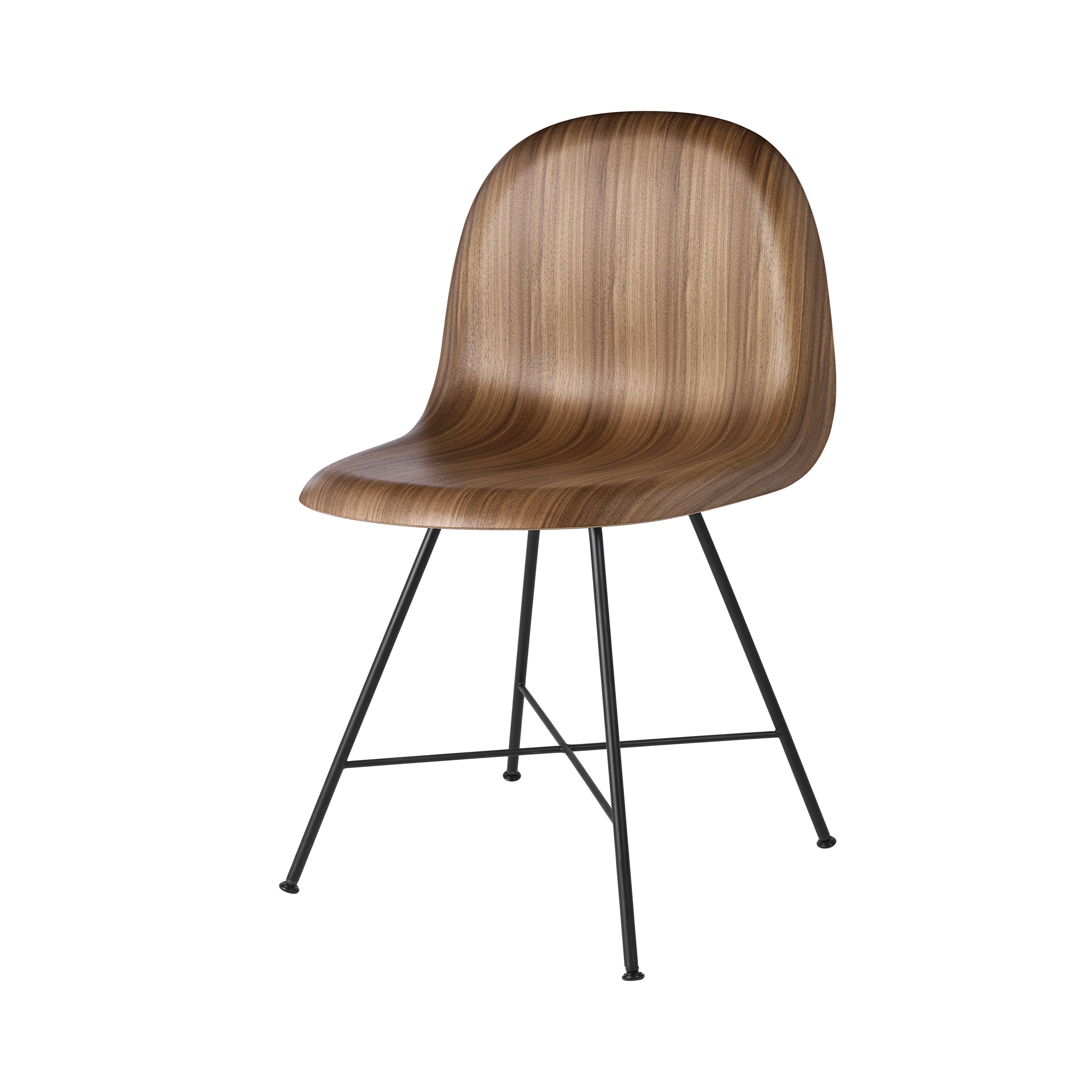 3D Dining Chair: Center Base + American Walnut