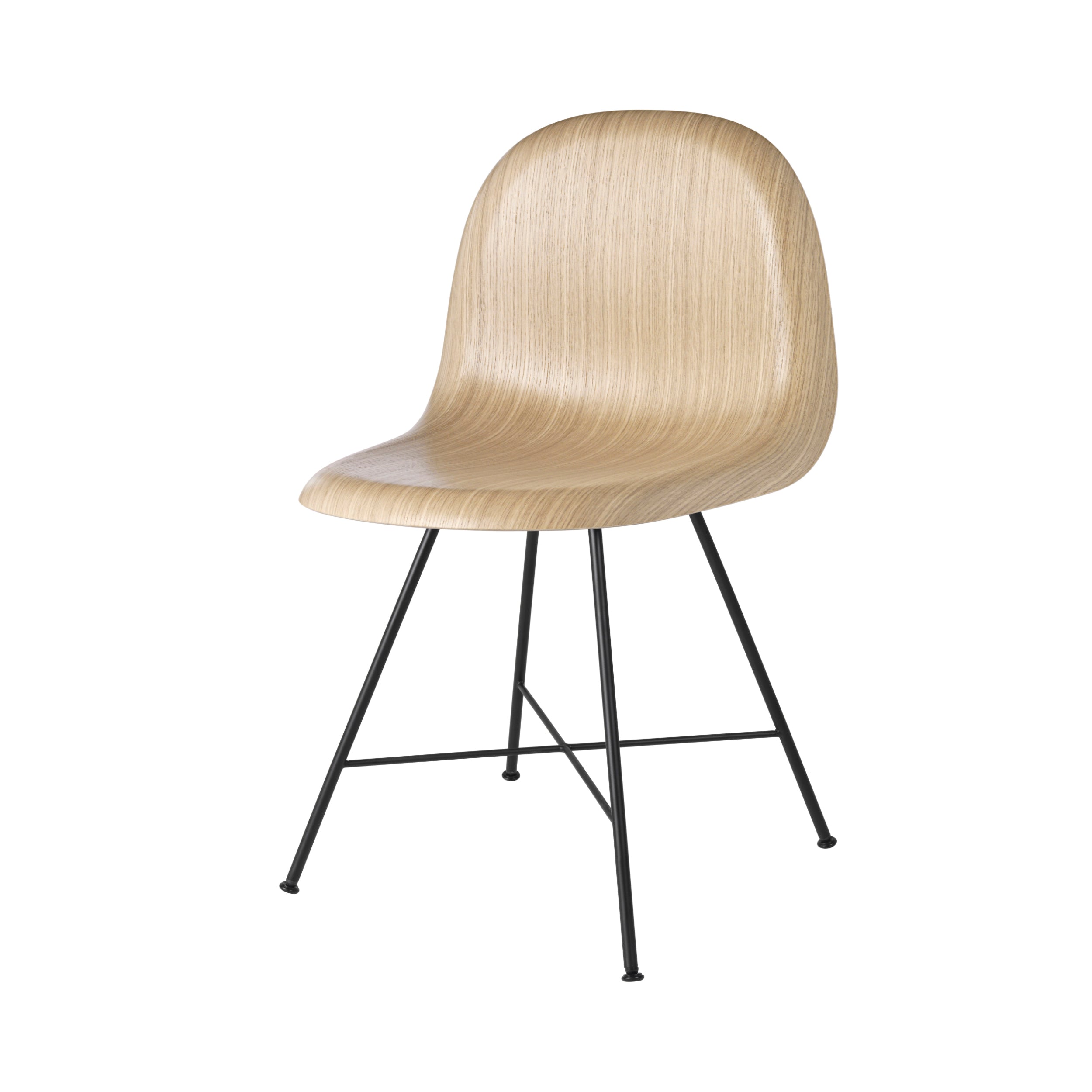 3D Dining Chair: Center Base + Oak