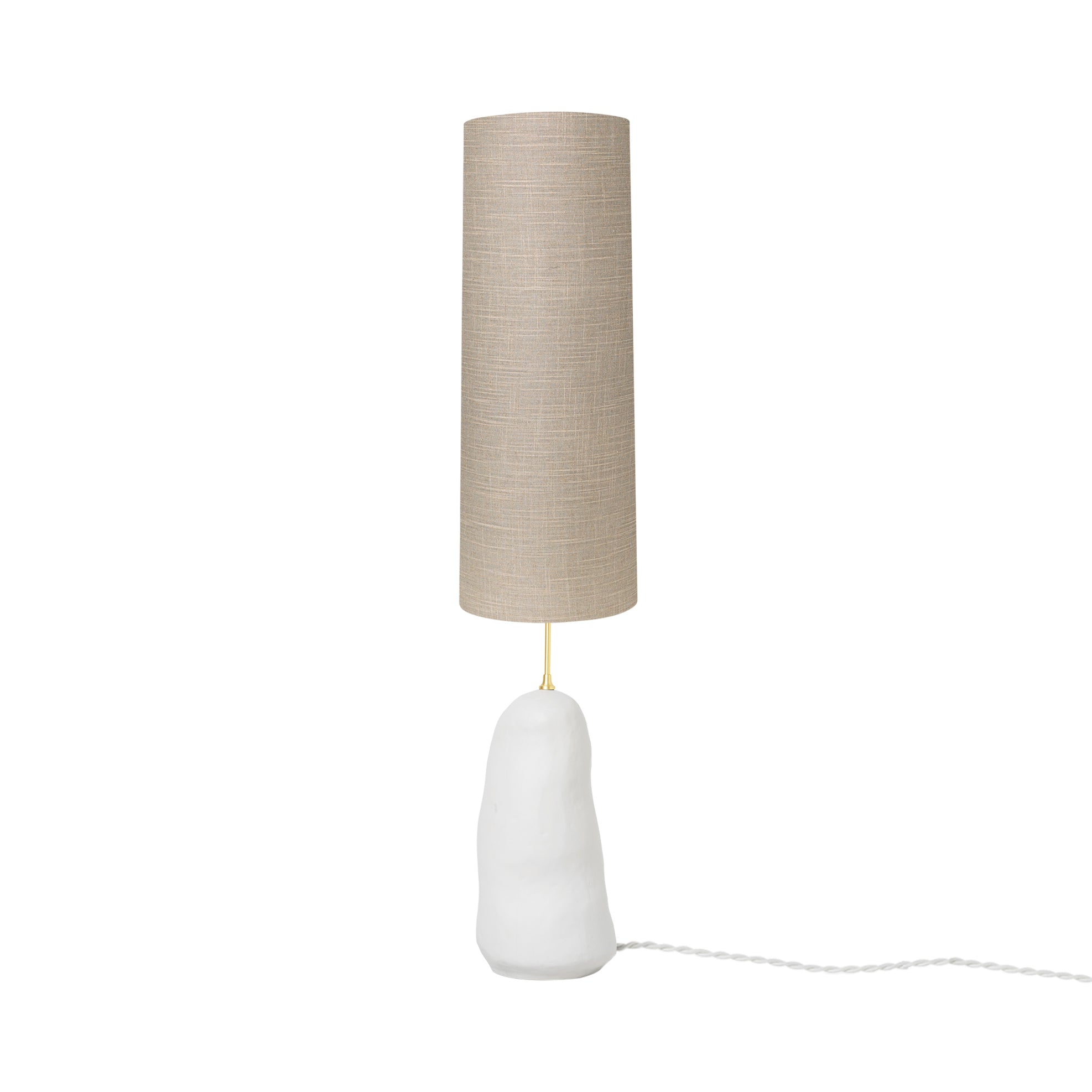 Hebe Lamp: Long + Sand + Off-White