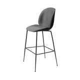 Beetle Bar Chair: Front Upholstered + Black Matt + Black