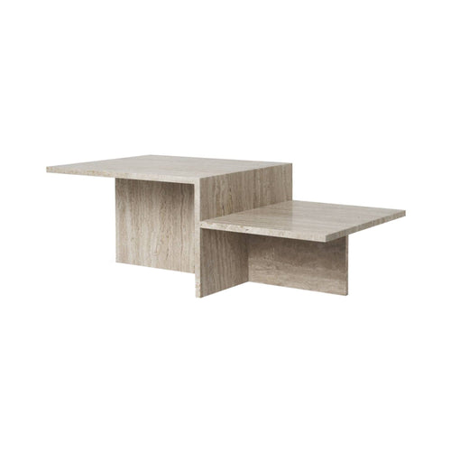 Distinct Coffee Table: Travertine