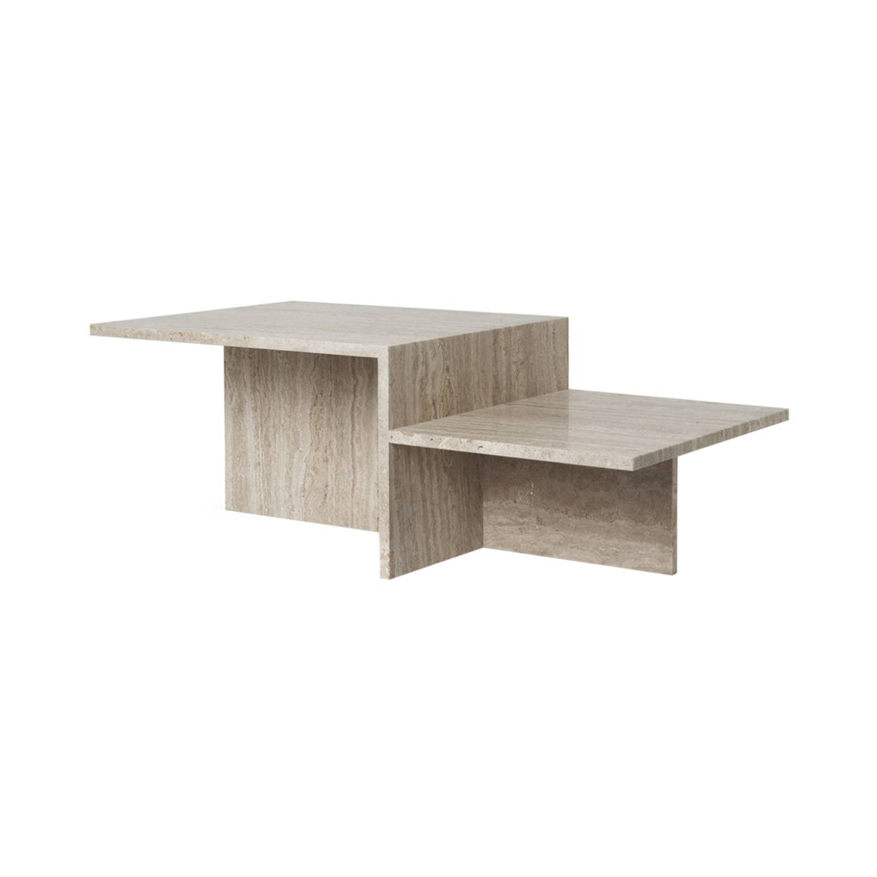 Distinct Coffee Table: Travertine