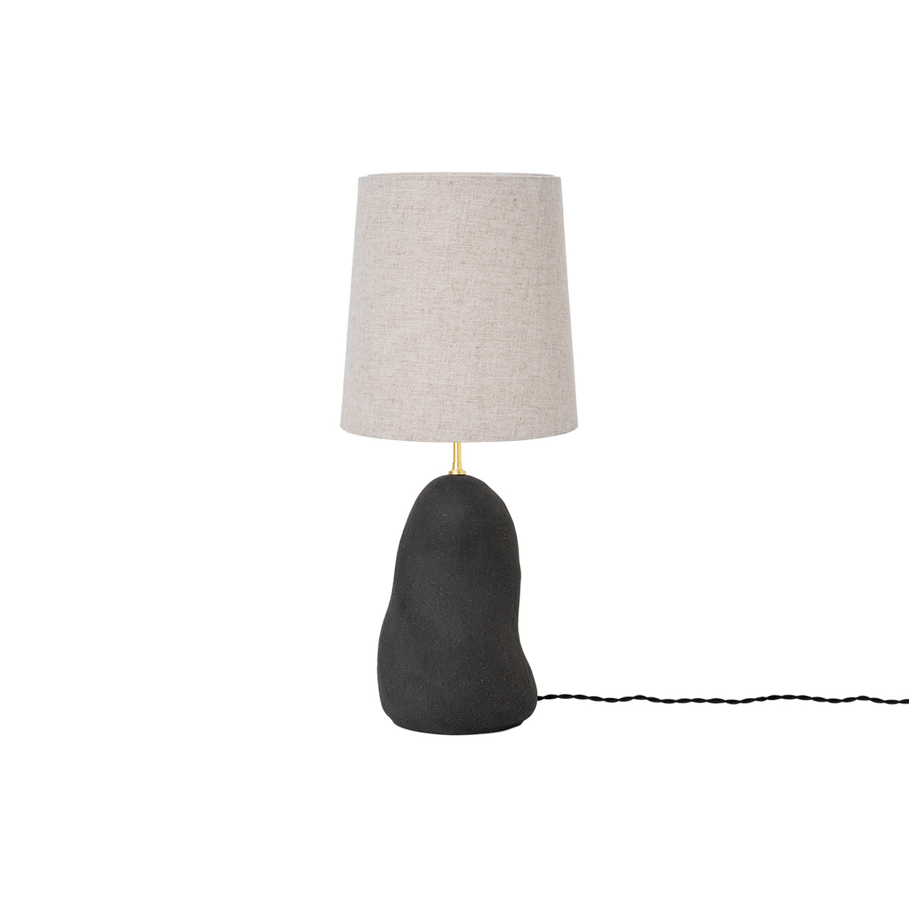 Hebe Lamp: Medium + Natural + Dark Grey