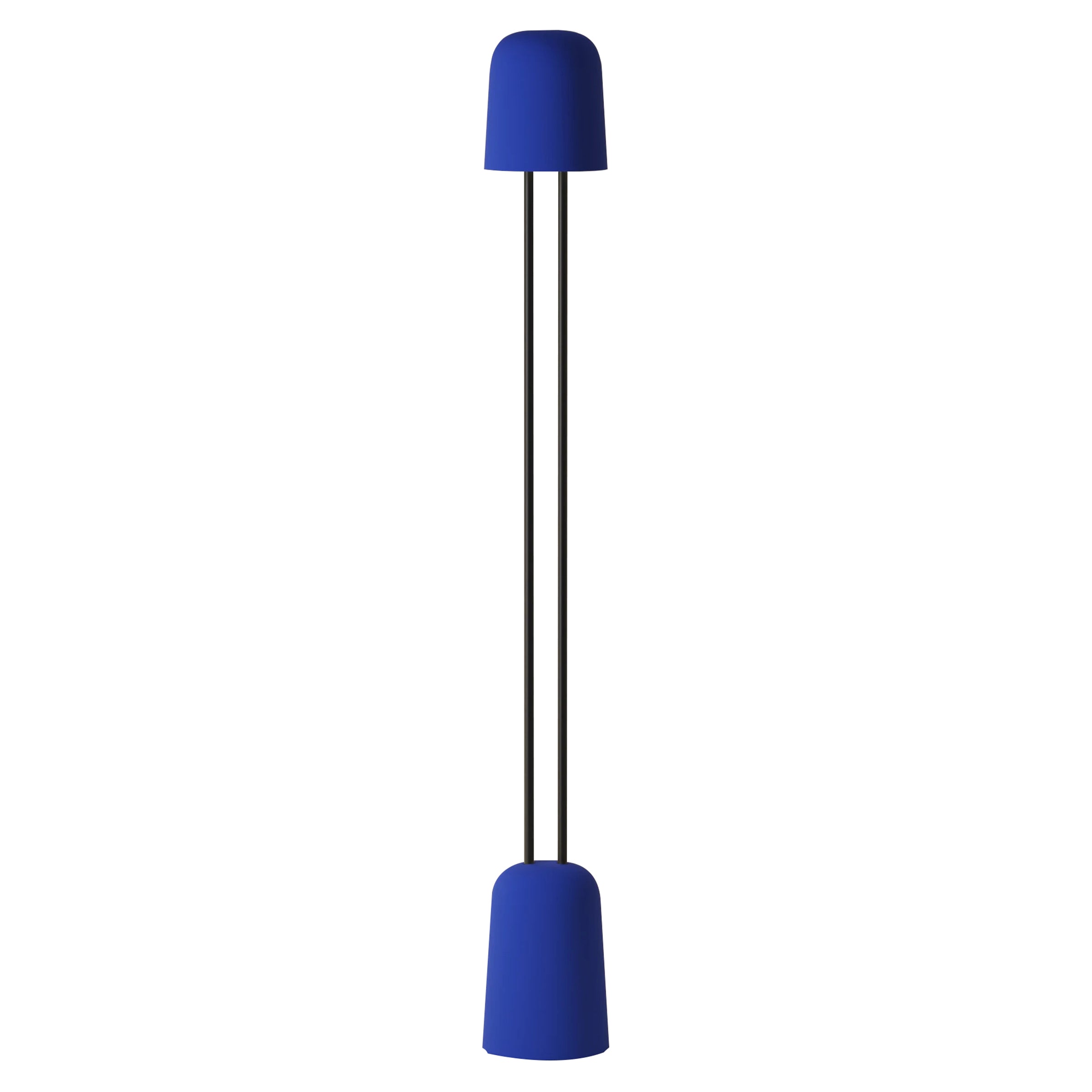 Gio Floor Light: Cobalt + Black