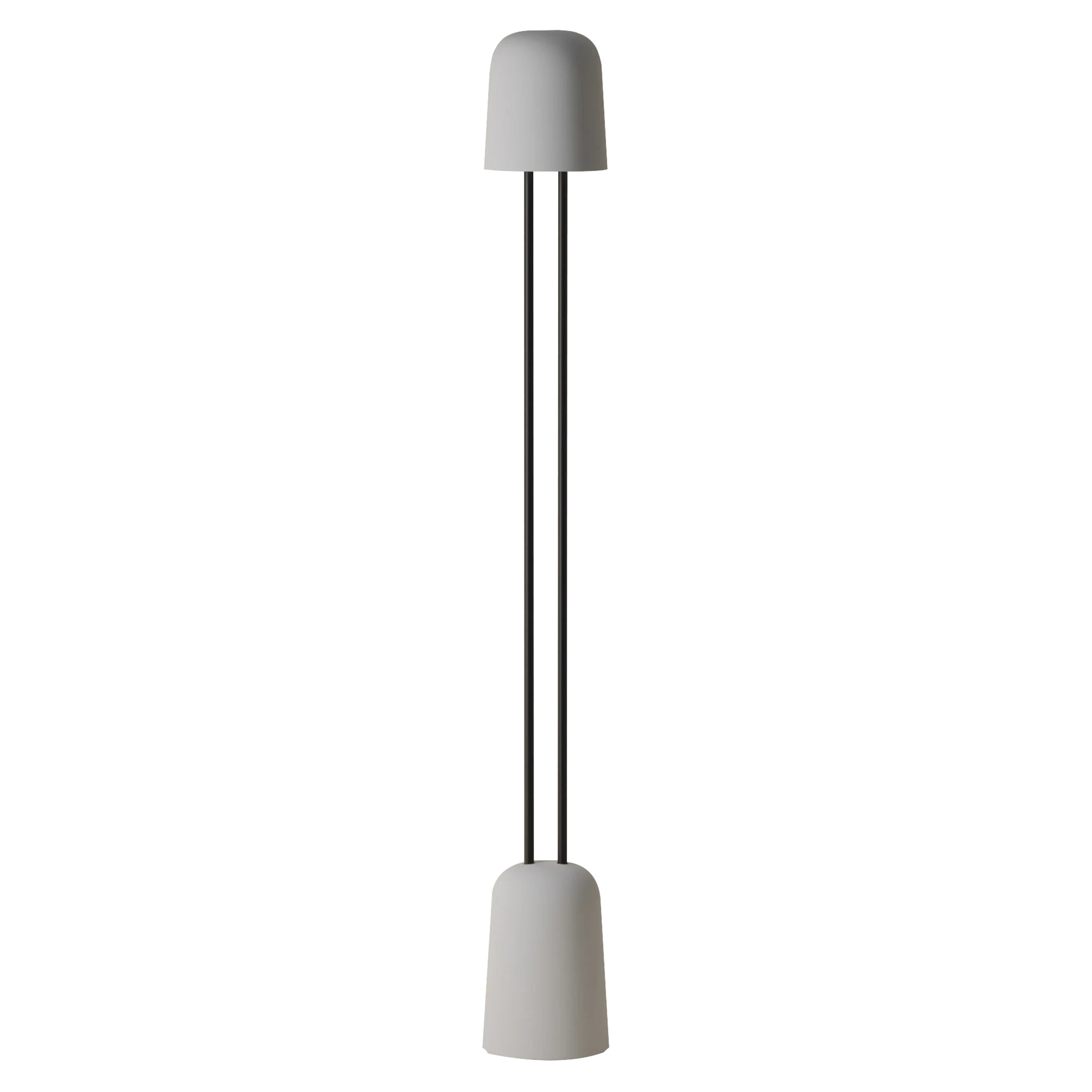 Gio Floor Light: Mist + Black