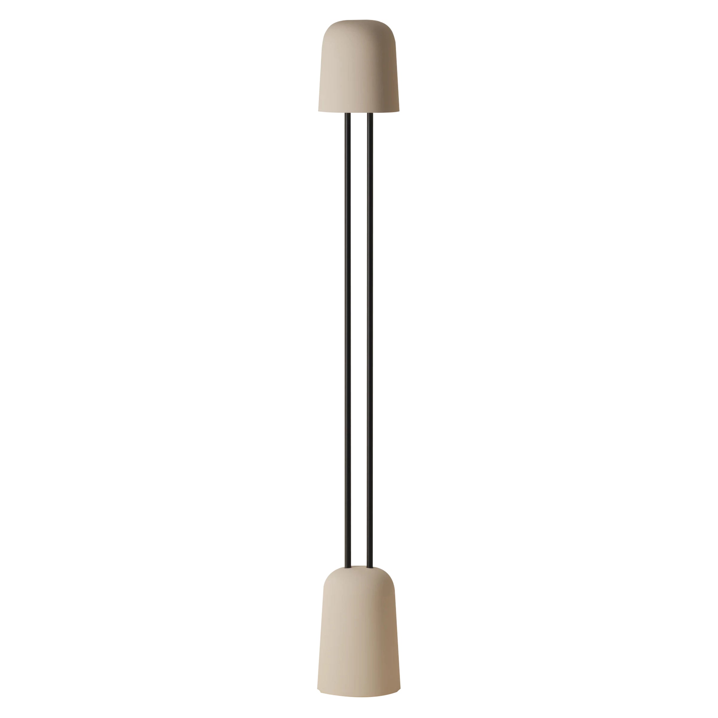 Gio Floor Light: Peach + Black
