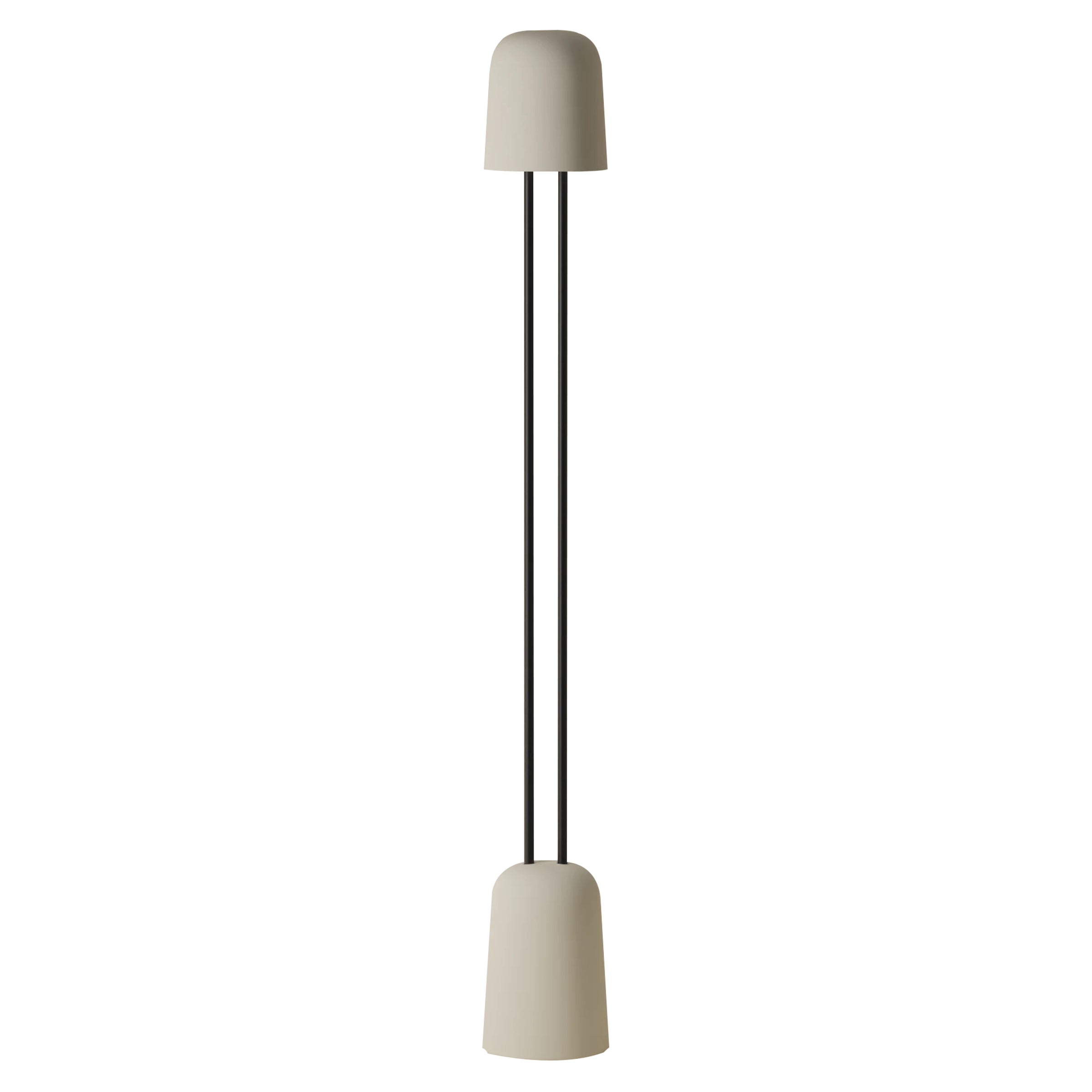 Gio Floor Light: Sand + Black
