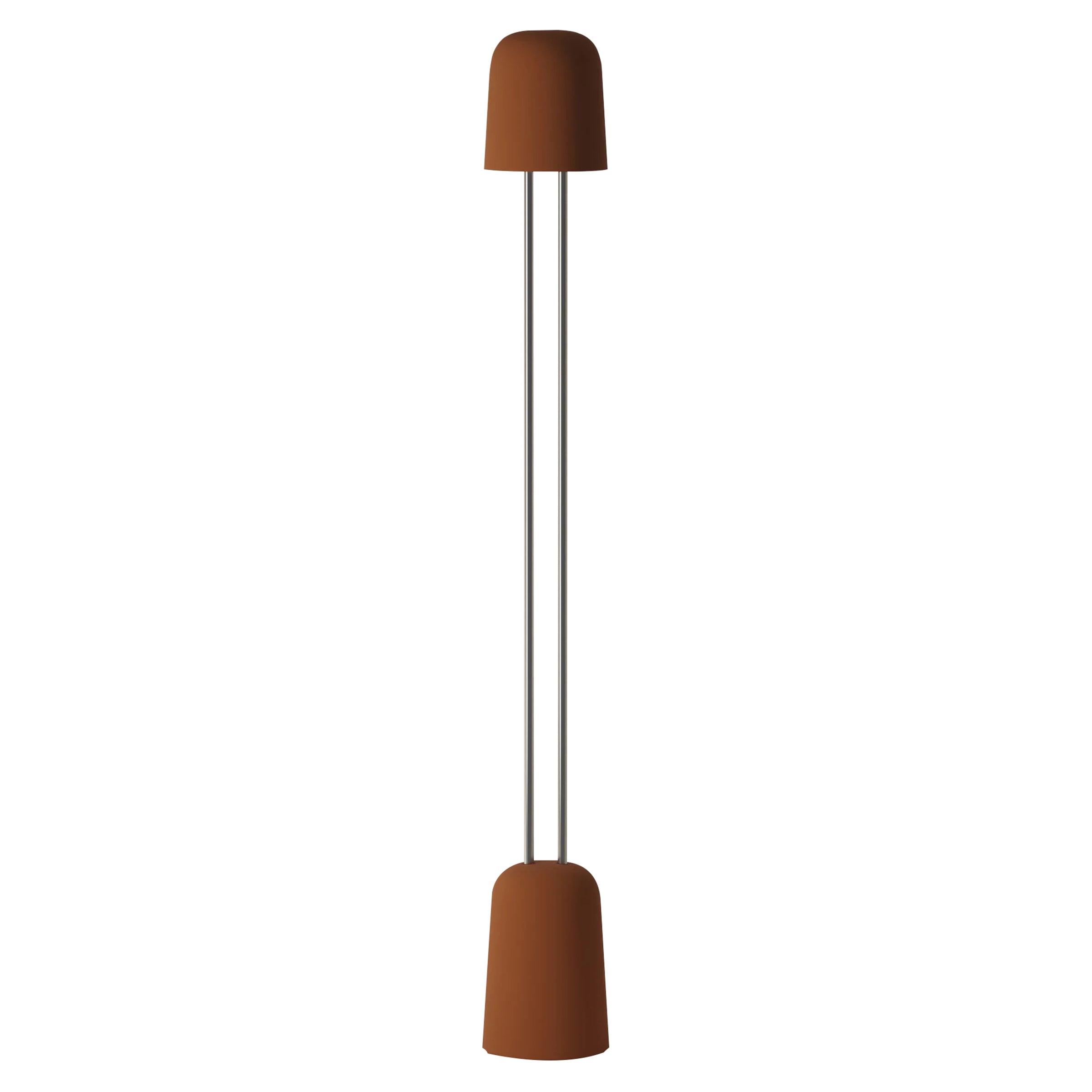 Gio Floor Light: Sedona + Chrome