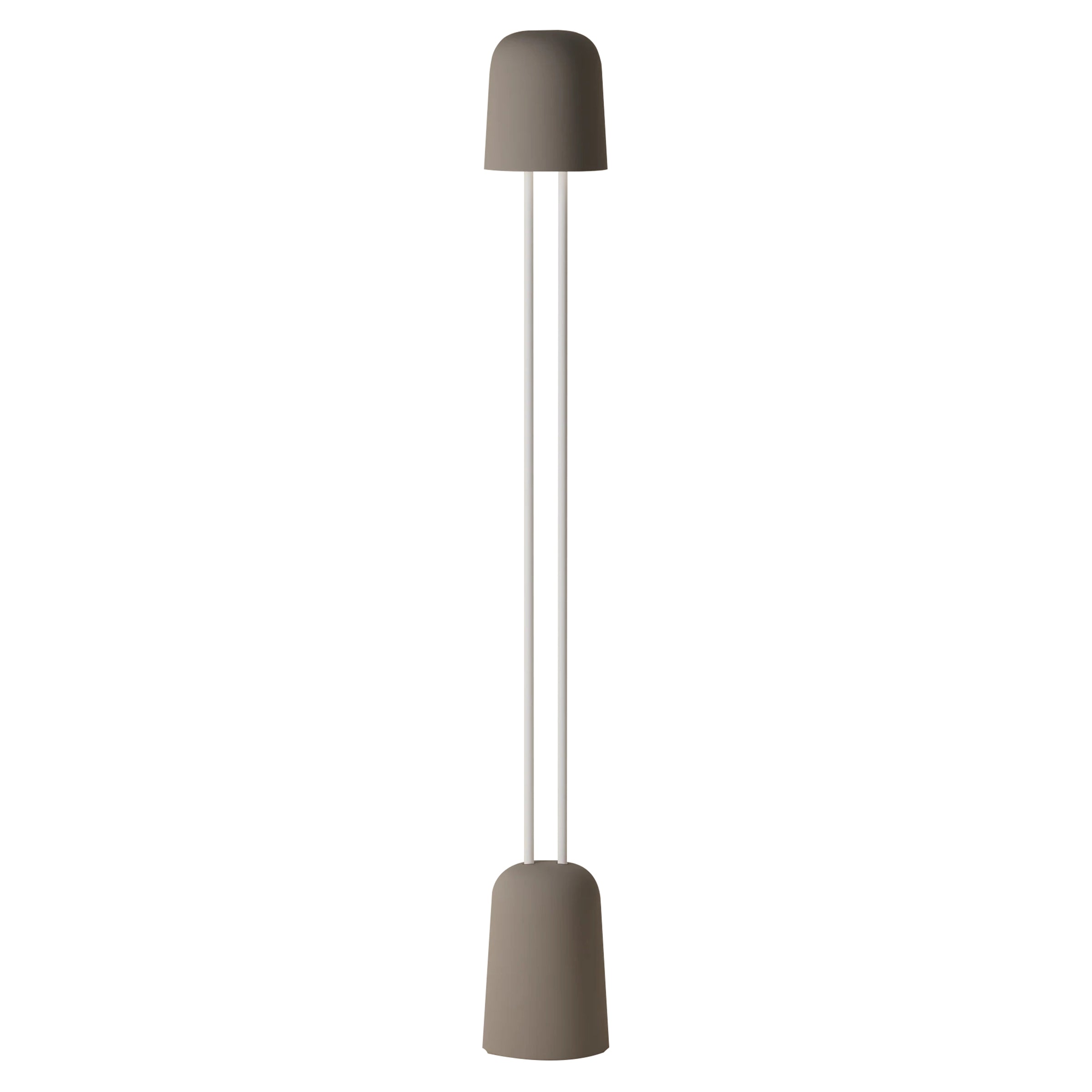 Gio Floor Light: Smoke + White
