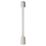 Gio Floor Light: Snow + Chrome