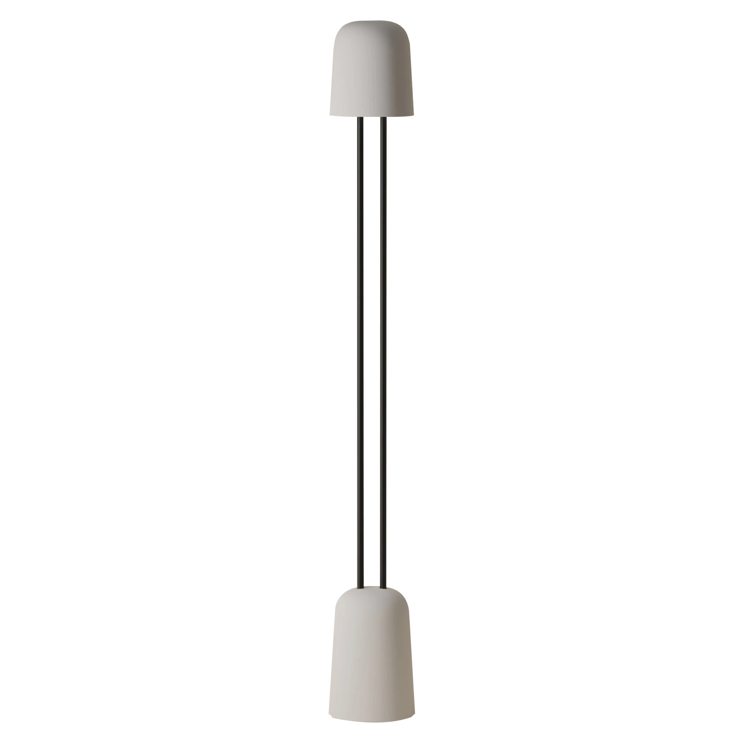 Gio Floor Light: Stone + Black
