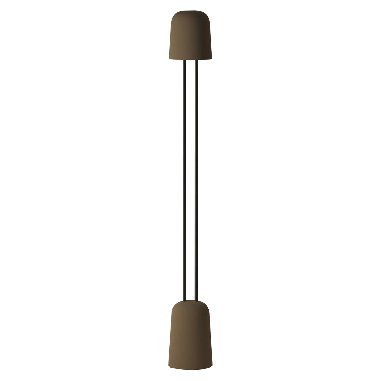 Gio Floor Light: Walnut + Black