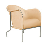 Bruno Armchair: Chrome + Tarnsjo Leather Natural